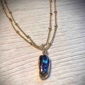 Black Biwa Pearl Necklace 22”